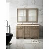 James Martin Vanities Bristol 60in Double Vanity, Whitewashed Walnut w/ 3 CM Eternal Marfil Quartz Top 157-V60D-WW-3EMR